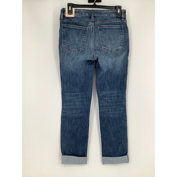 KUT from the Kloth Women's 2 Blue Catherine Boyfriend Jeans Cuff Mid Rise G11-17 - Picture 6 of 10